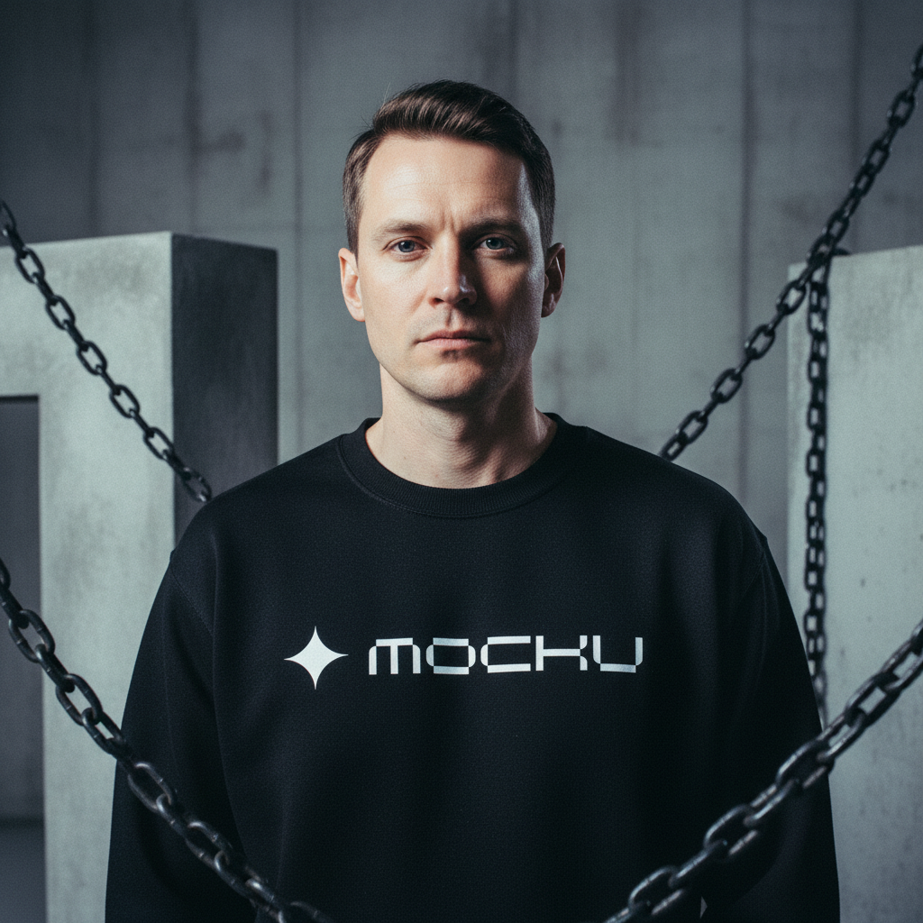 Sweatshirt Concrete Chains Industrial mockup