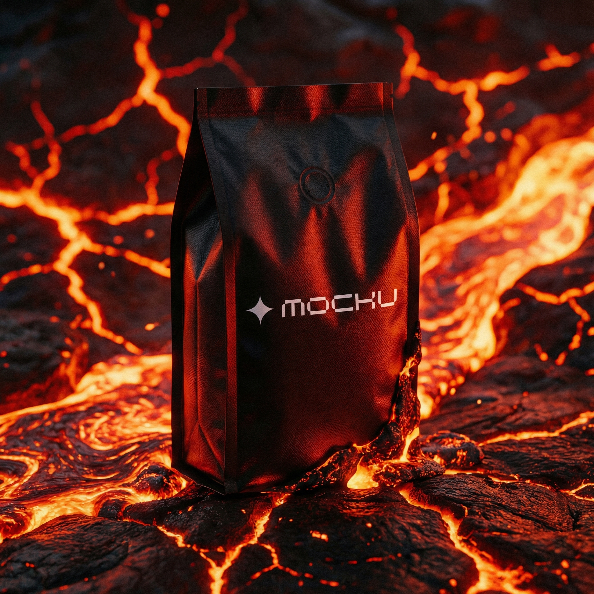 Coffee Bean Bag Minimal White mockup