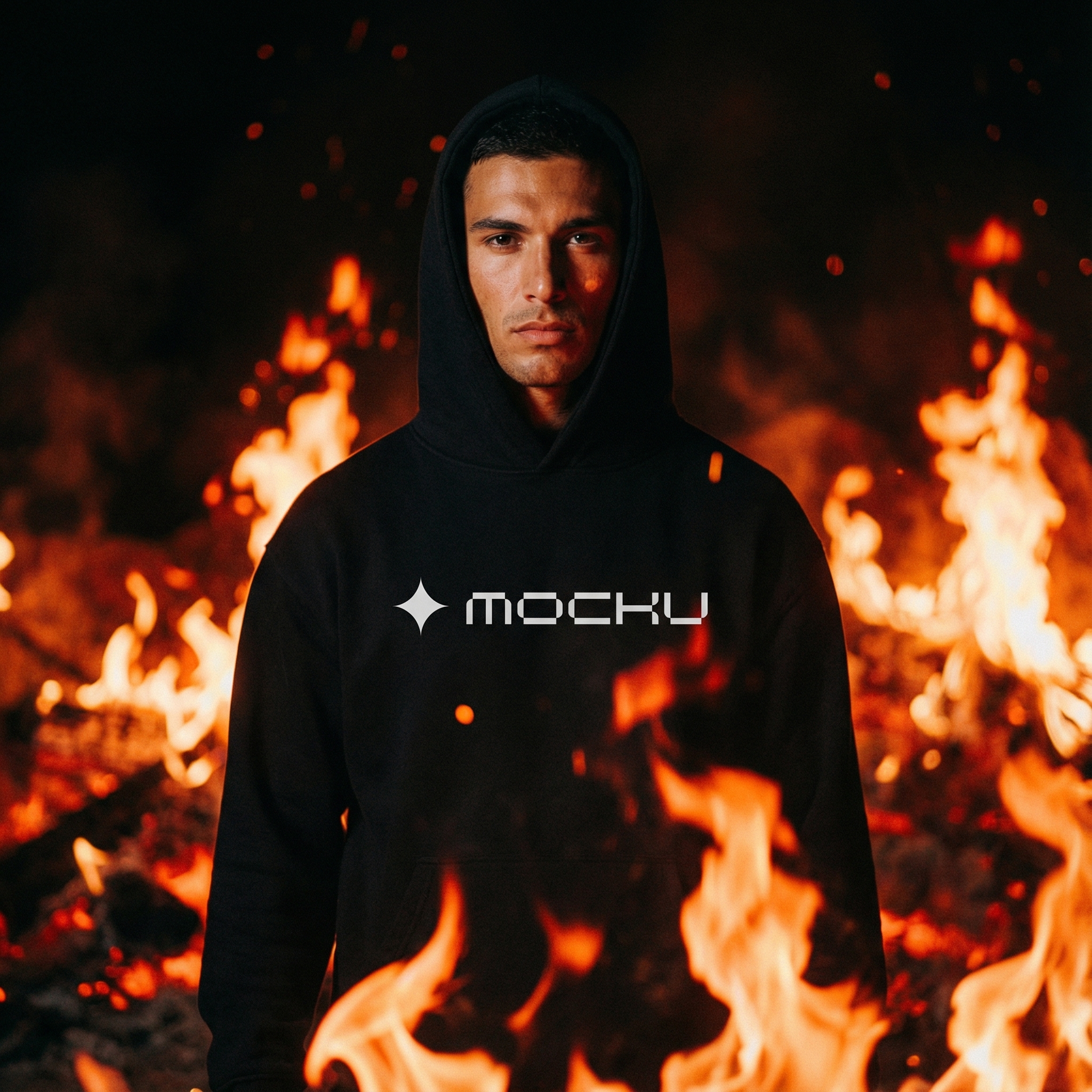 Hoodie Pure Fire Aura mockup