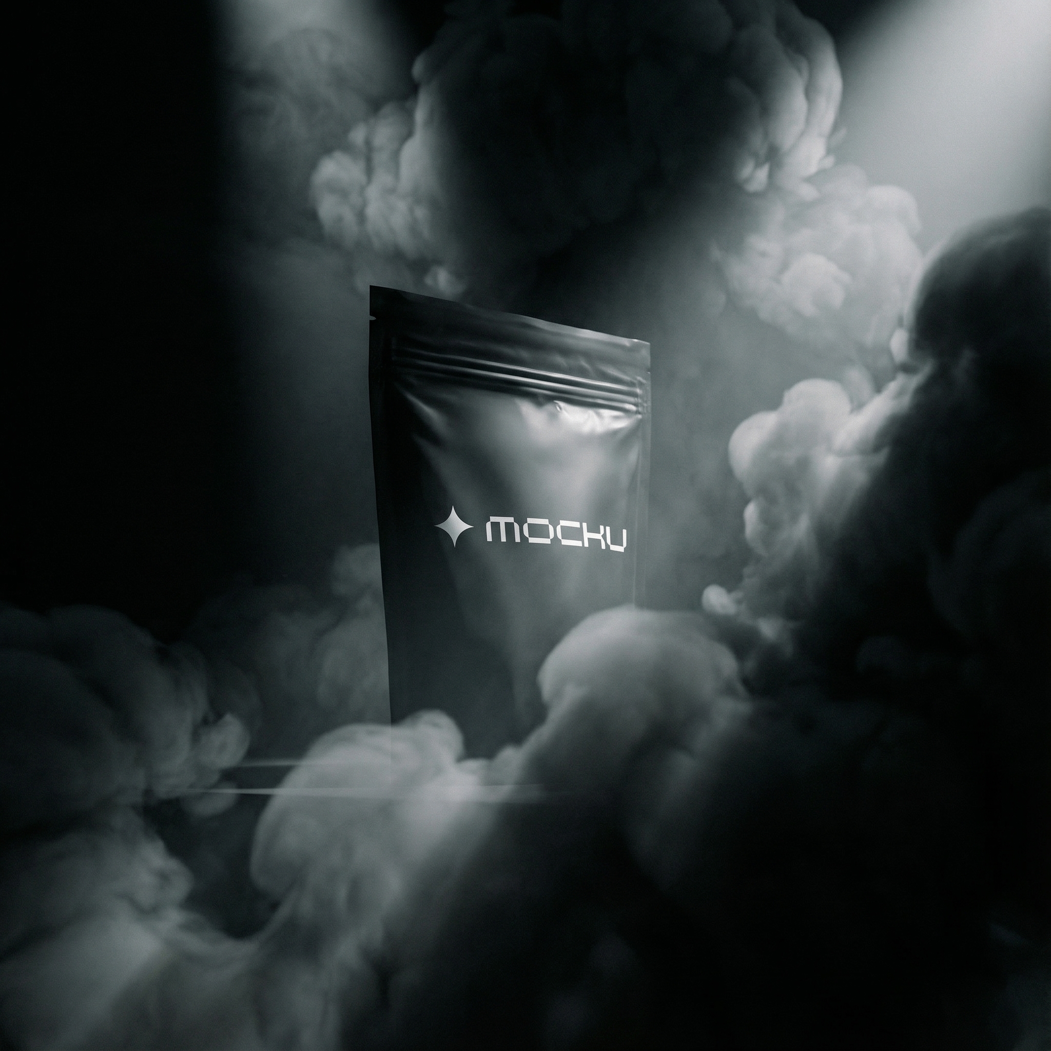 Protein Powder Pouch Minimal White mockup