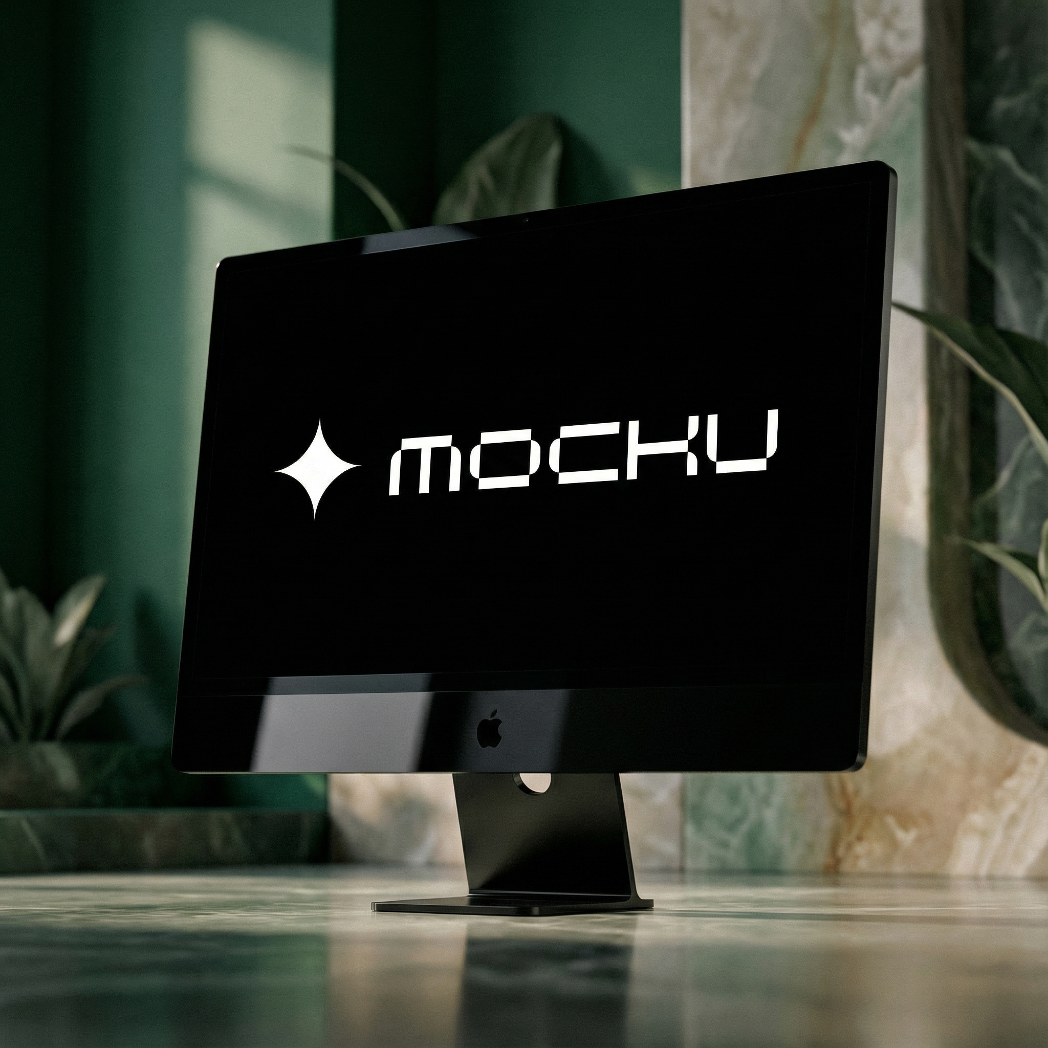 iMac Emerald Botanical Jewel mockup