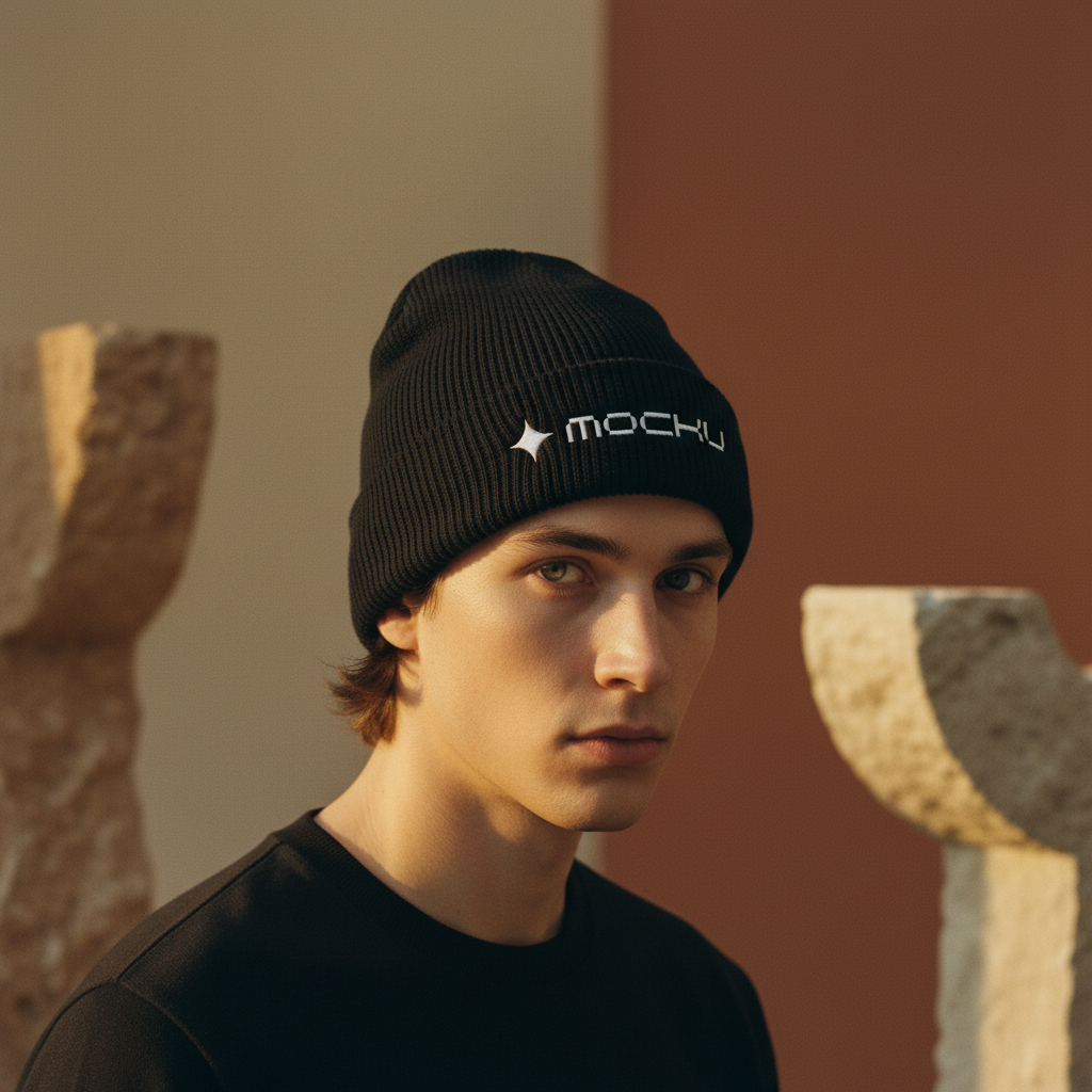 Beanie Botanical Stone mockup