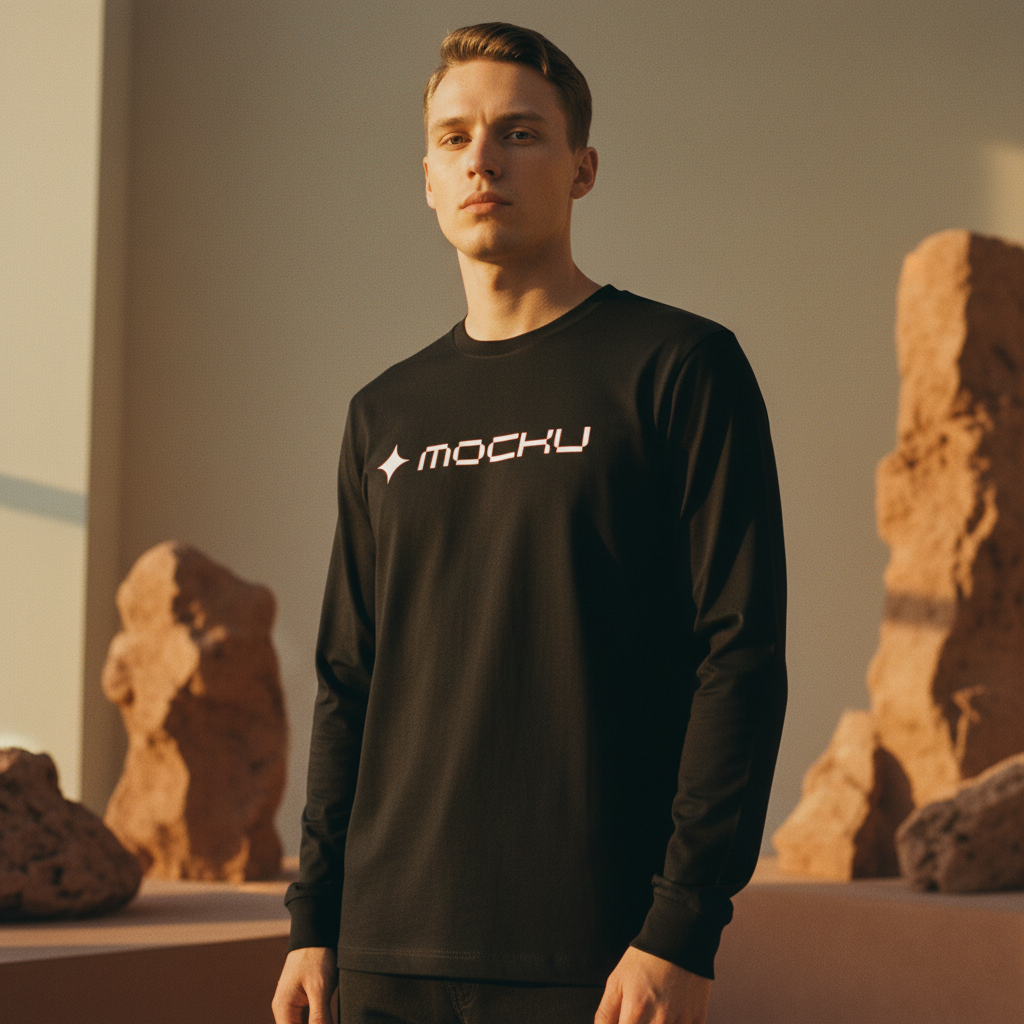 Long Sleeve Botanical Stone mockup