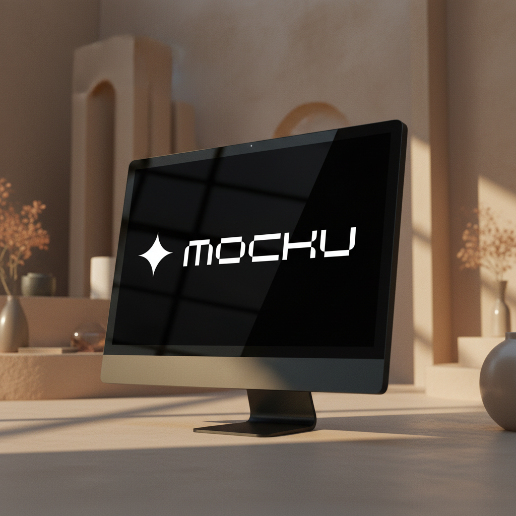 Apple Studio Display Botanical Stone mockup