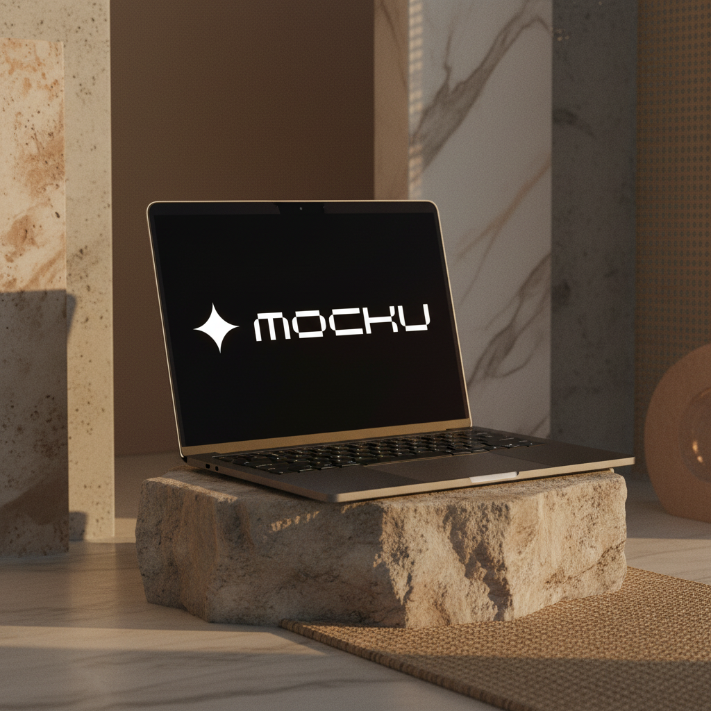 MacBook Pro Botanical Stone mockup