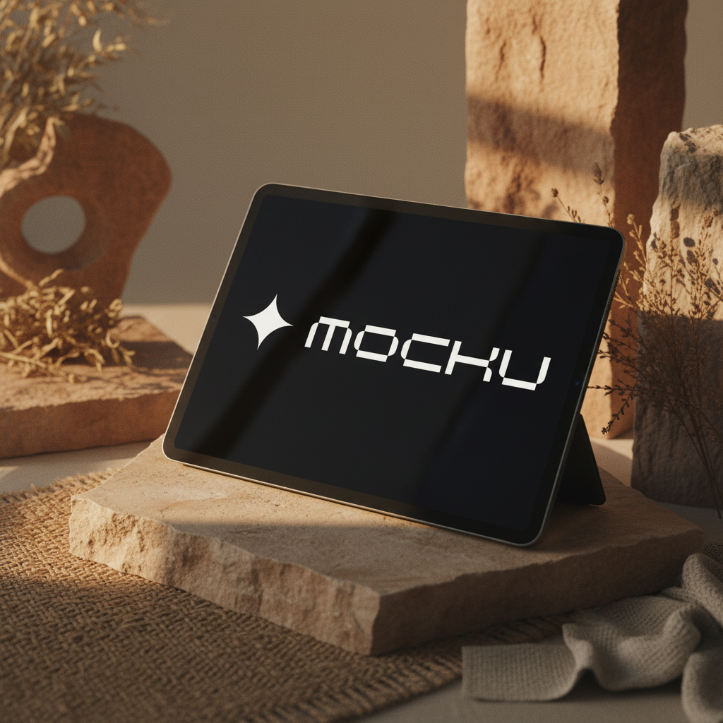 iPad Pro Botanical Stone mockup