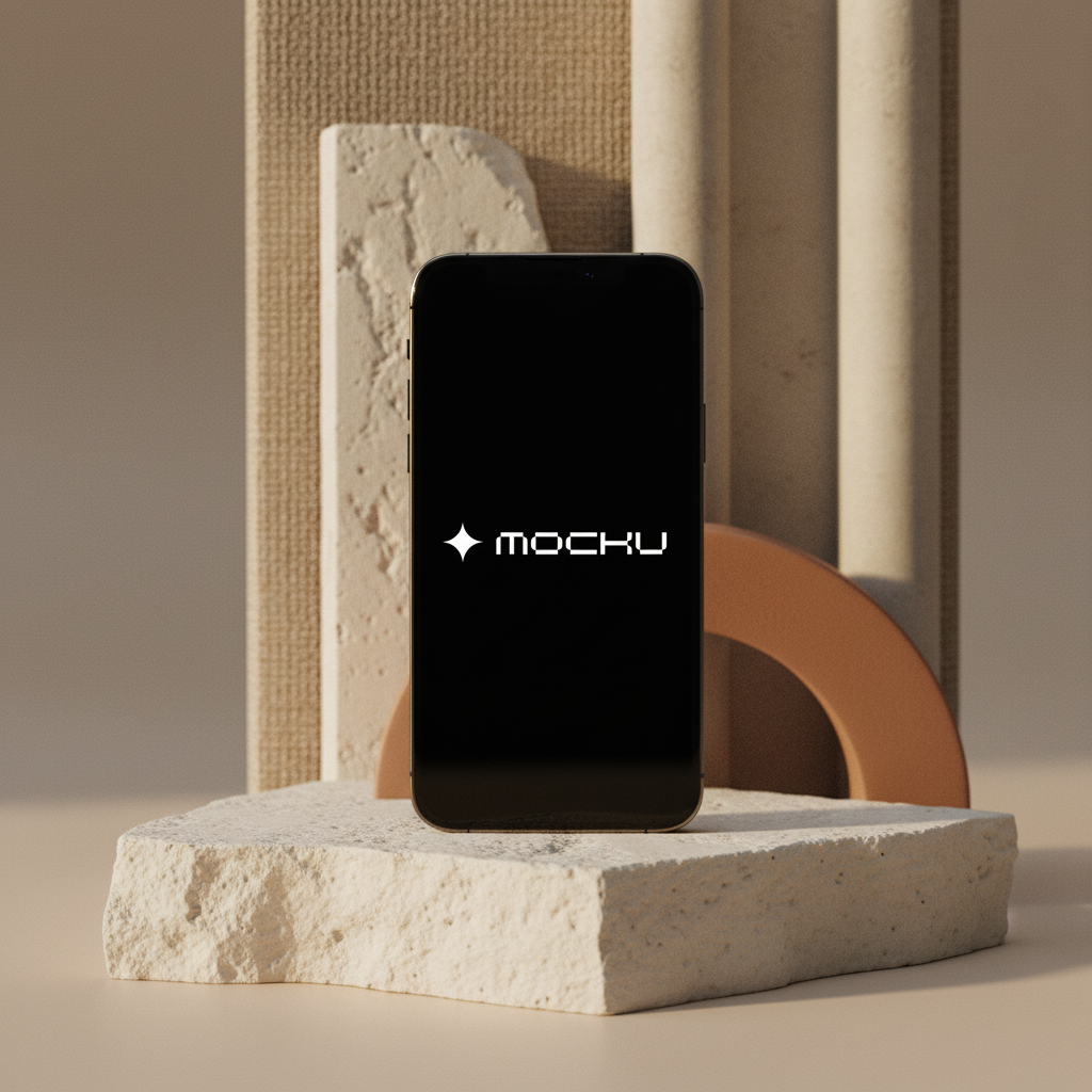 iPhone 16 Pro Botanical Stone mockup