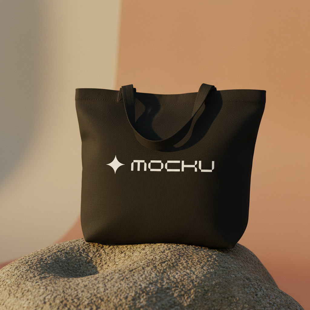 Tote Bag Botanical Stone mockup