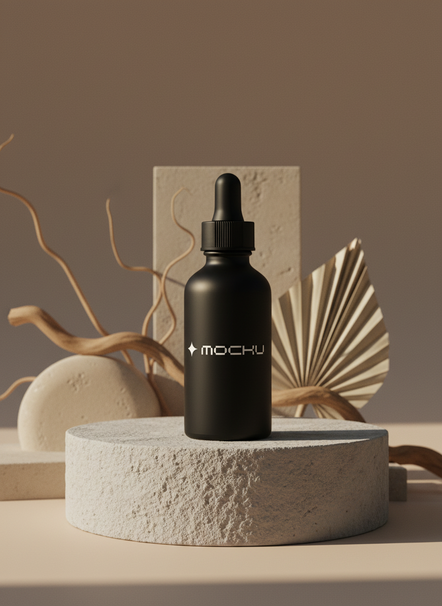 Dropper Bottle Minimal White mockup