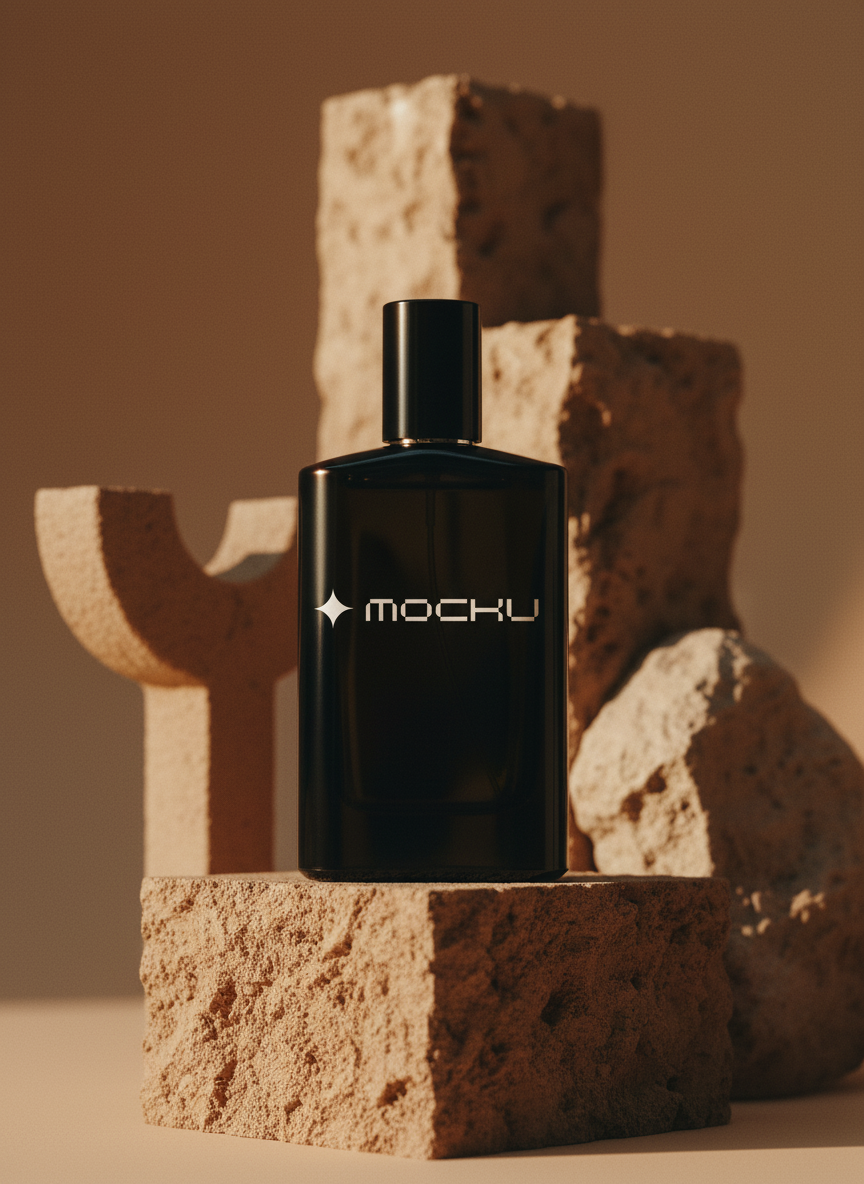 Perfume Bottle Minimal White mockup