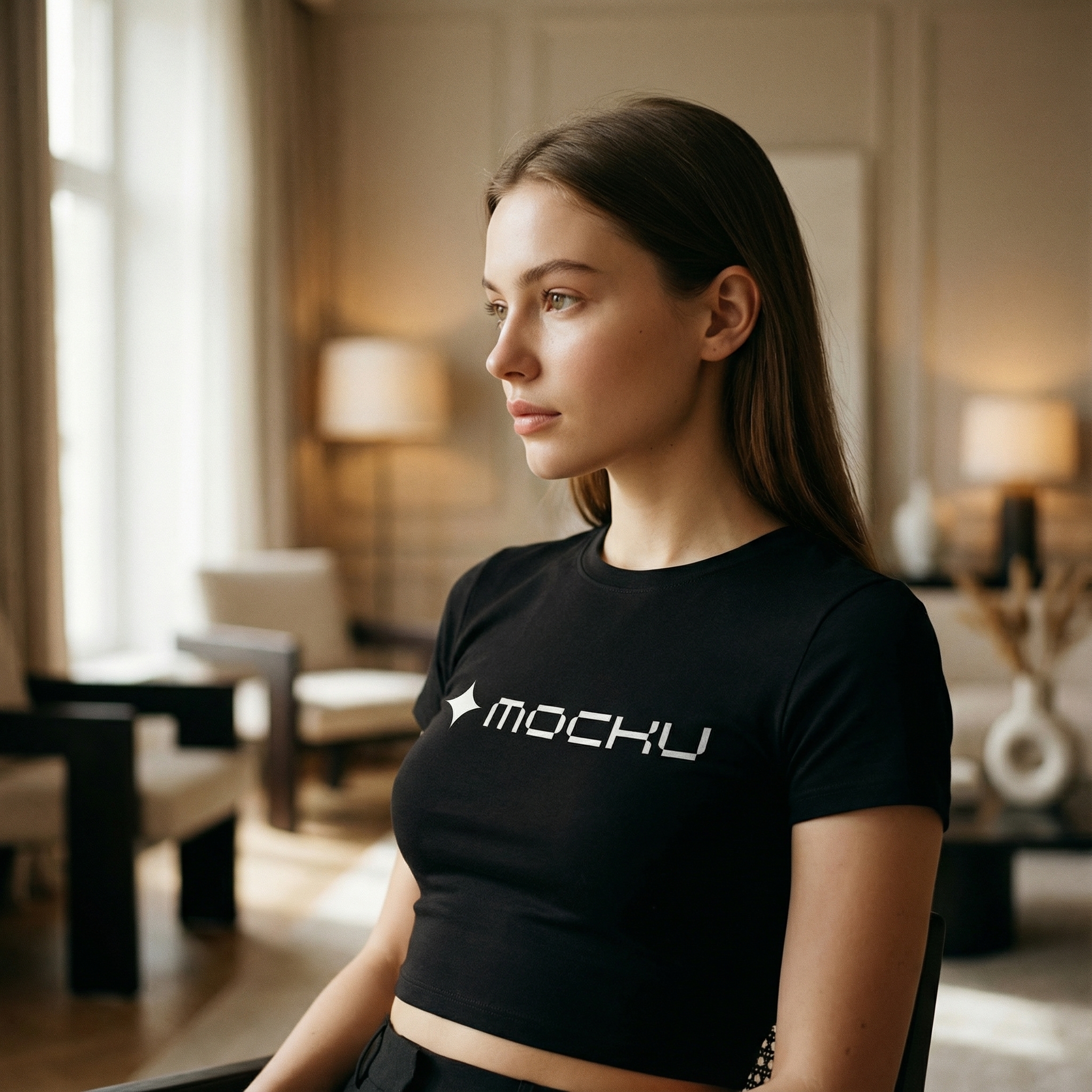 Crop Top Premium Lifestyle Interior mockup