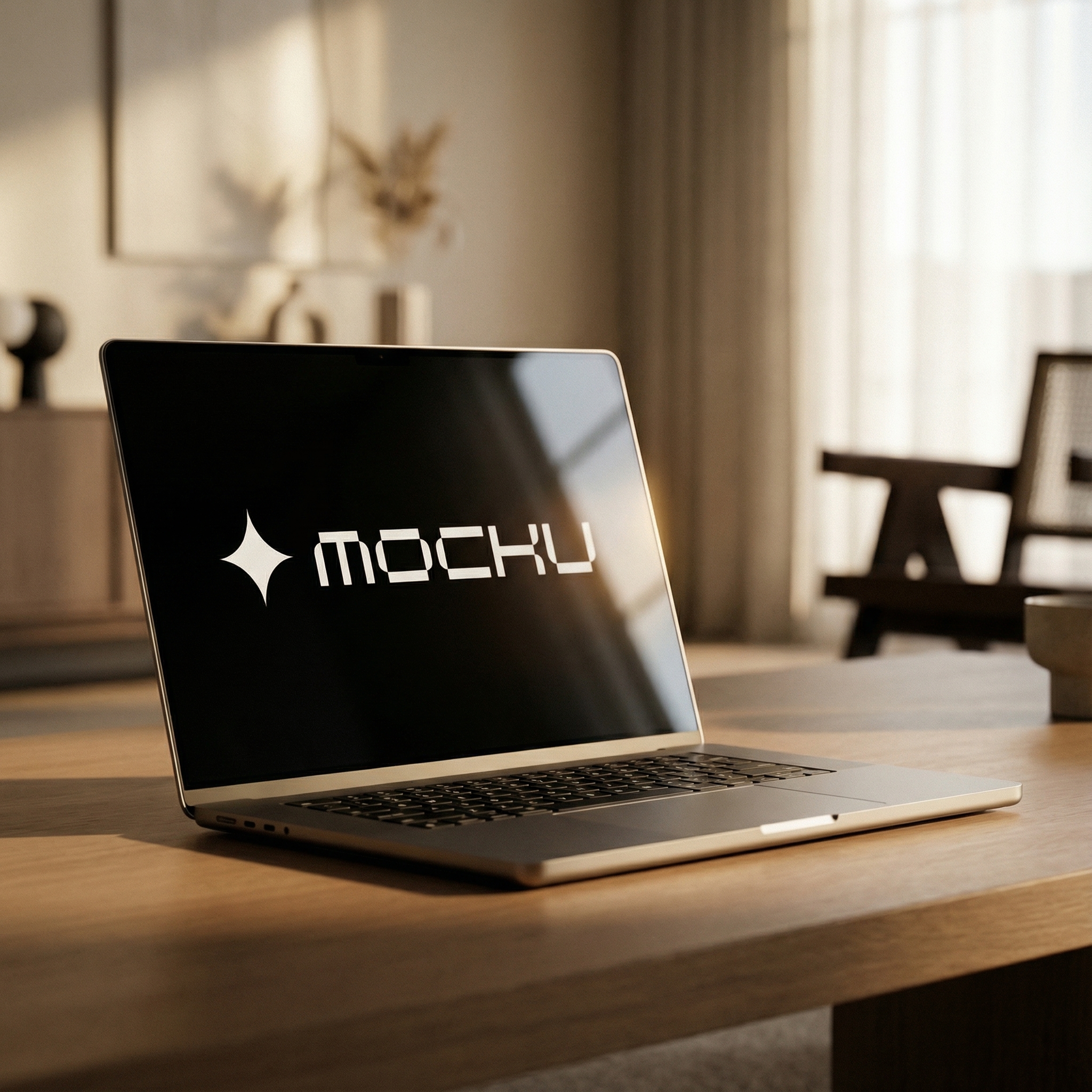 MacBook Pro Premium Lifestyle Interior mockup