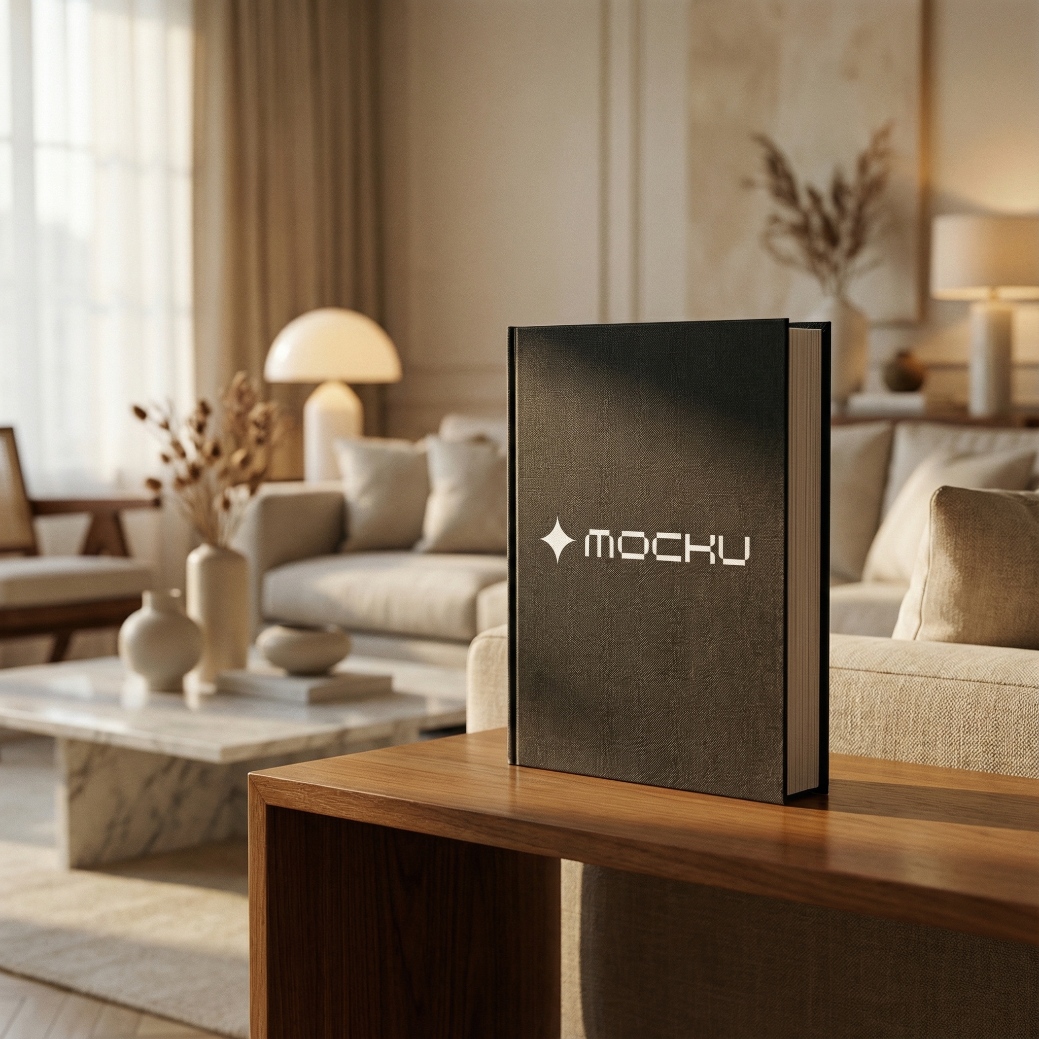 Book Cover Premium Lifestyle Interior mockup