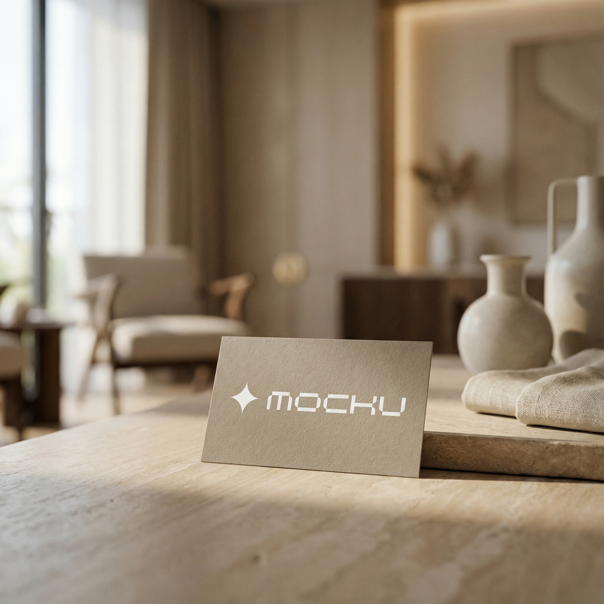 Business Card Premium Lifestyle Interior mockup