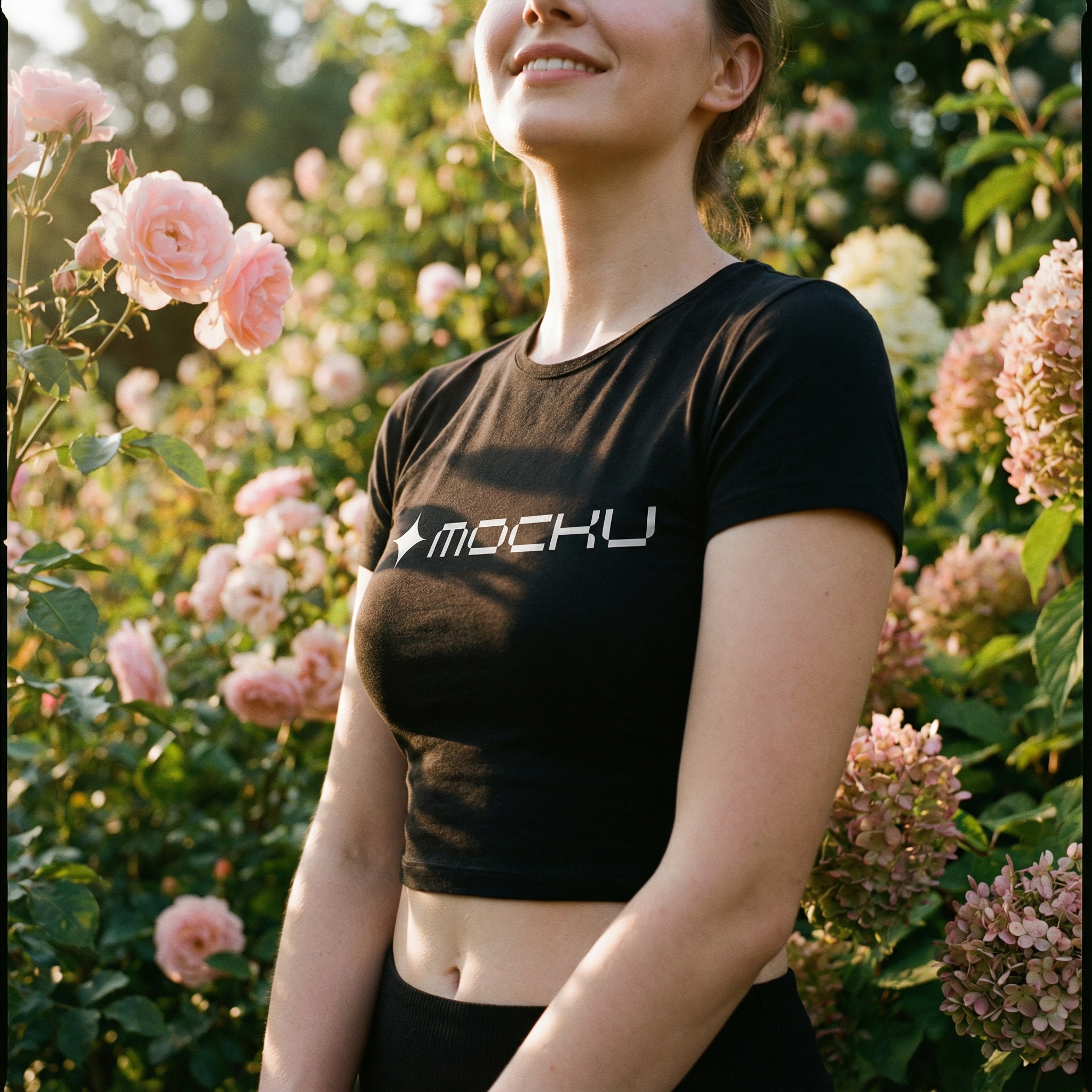 Crop Top Garden Fantasy Lifestyle Scene mockup