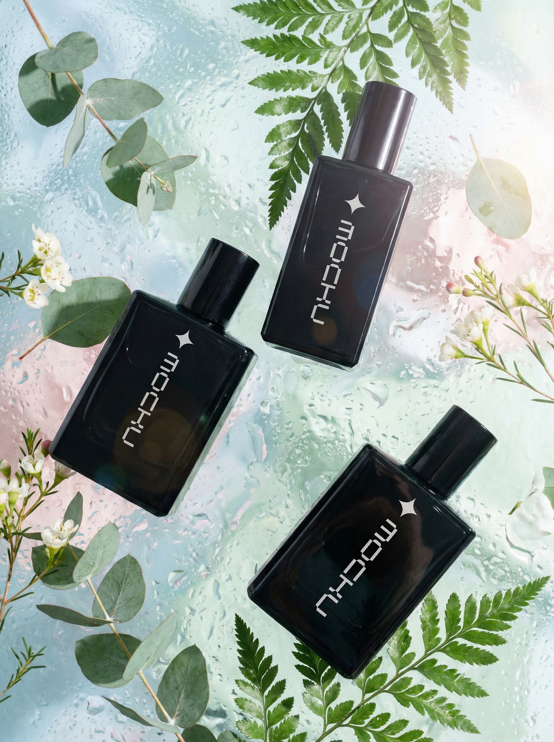 Perfume Bottle Fresh Dewy Glass mockup