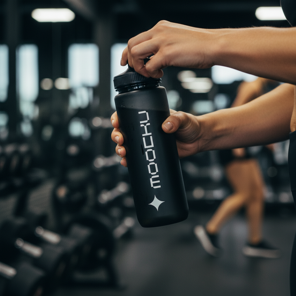 Plastic Water Bottle Minimal Light mockup