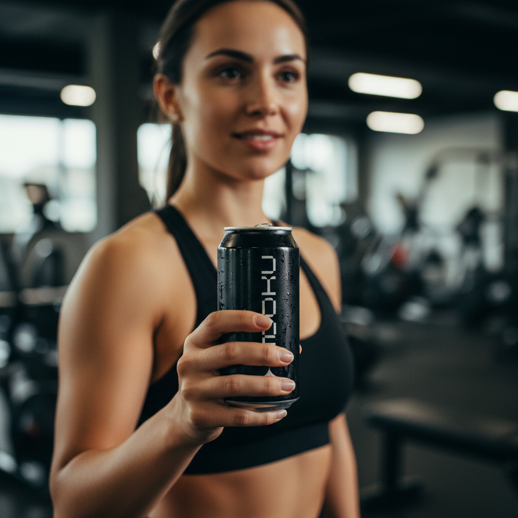 Energy Drink Can Minimal Light mockup