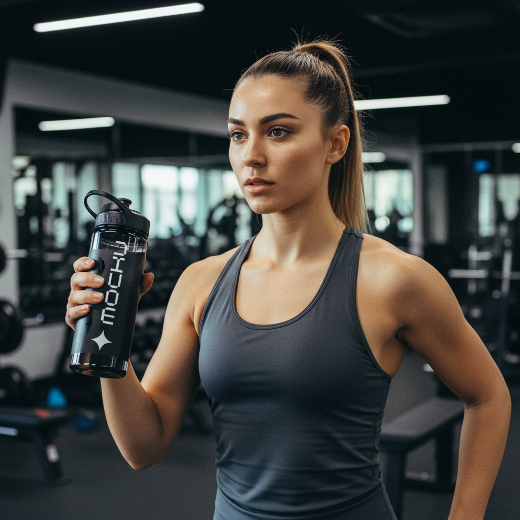 Plastic Water Bottle Minimal Light mockup