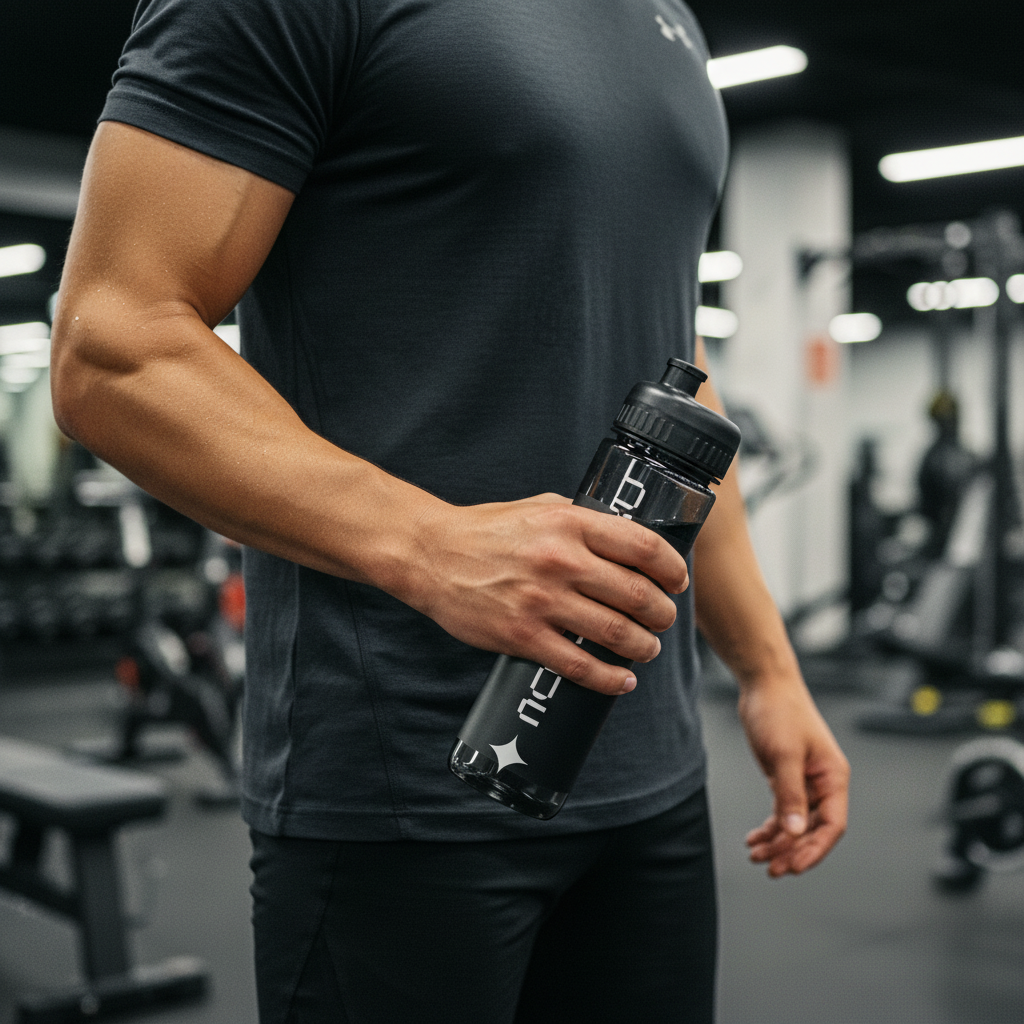Plastic Water Bottle Minimal Light mockup