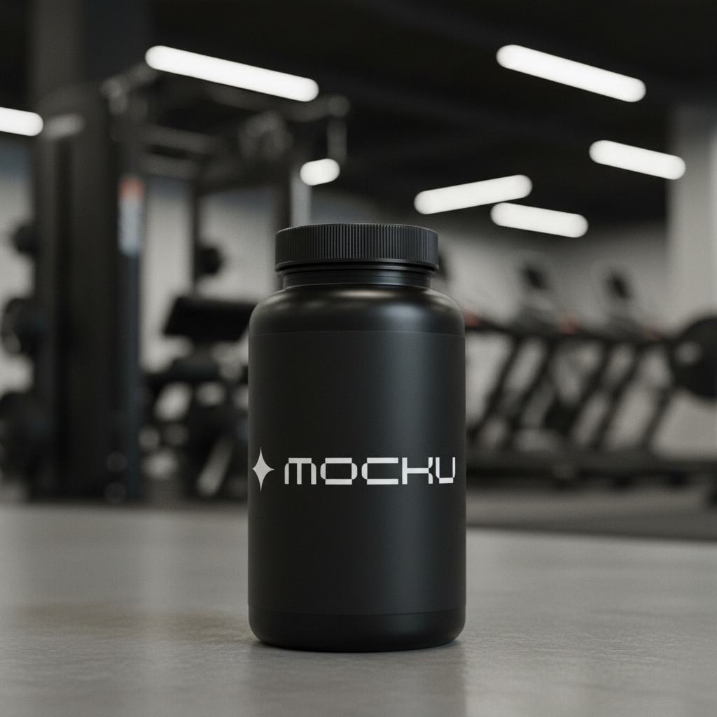 Supplement Bottle Minimal Light mockup