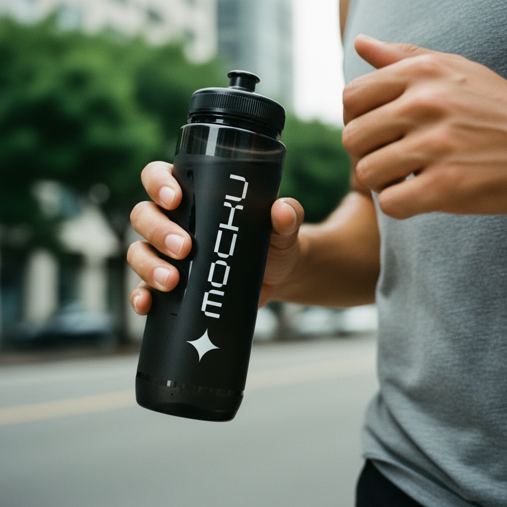 Plastic Water Bottle Minimal Light mockup