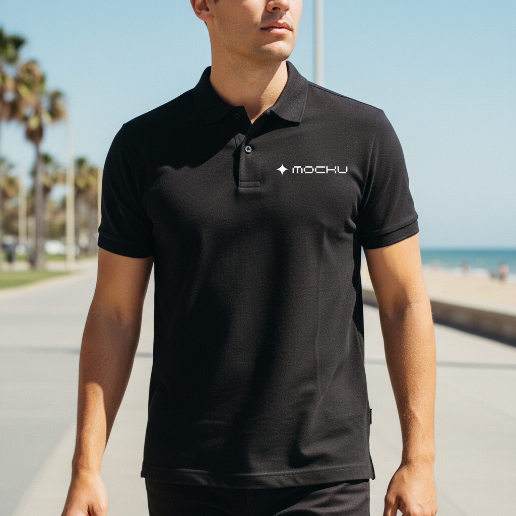 Polo Shirt Minimal Light mockup