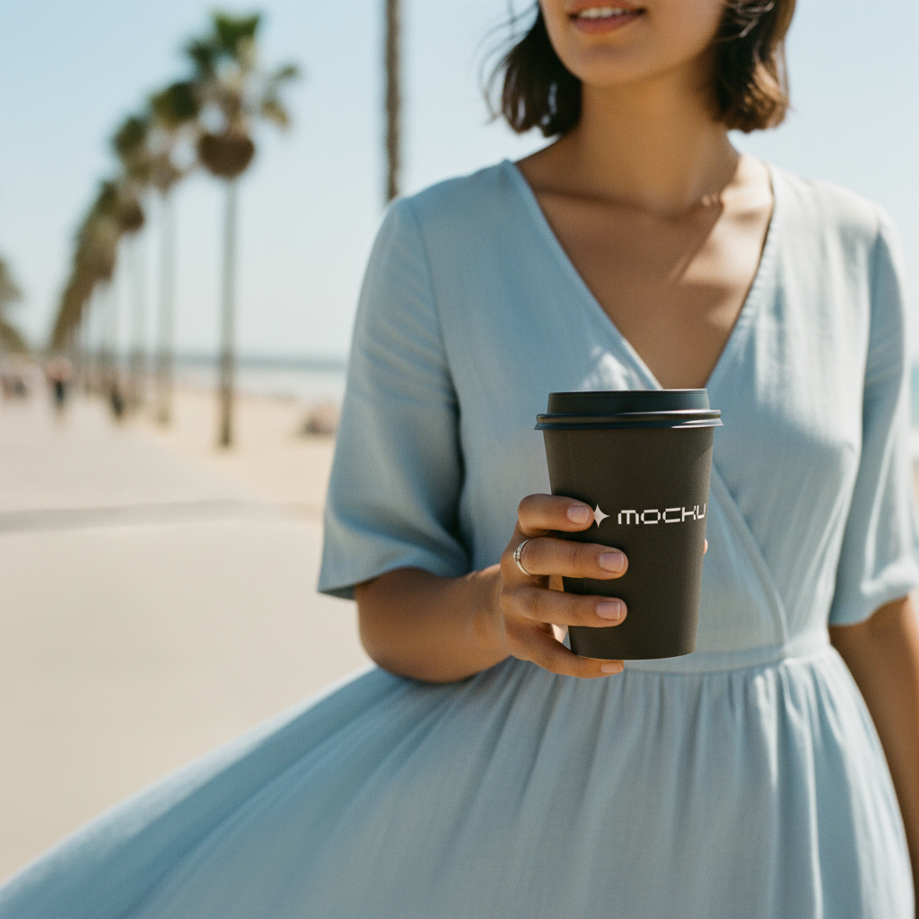 Paper Cup Minimal Light mockup