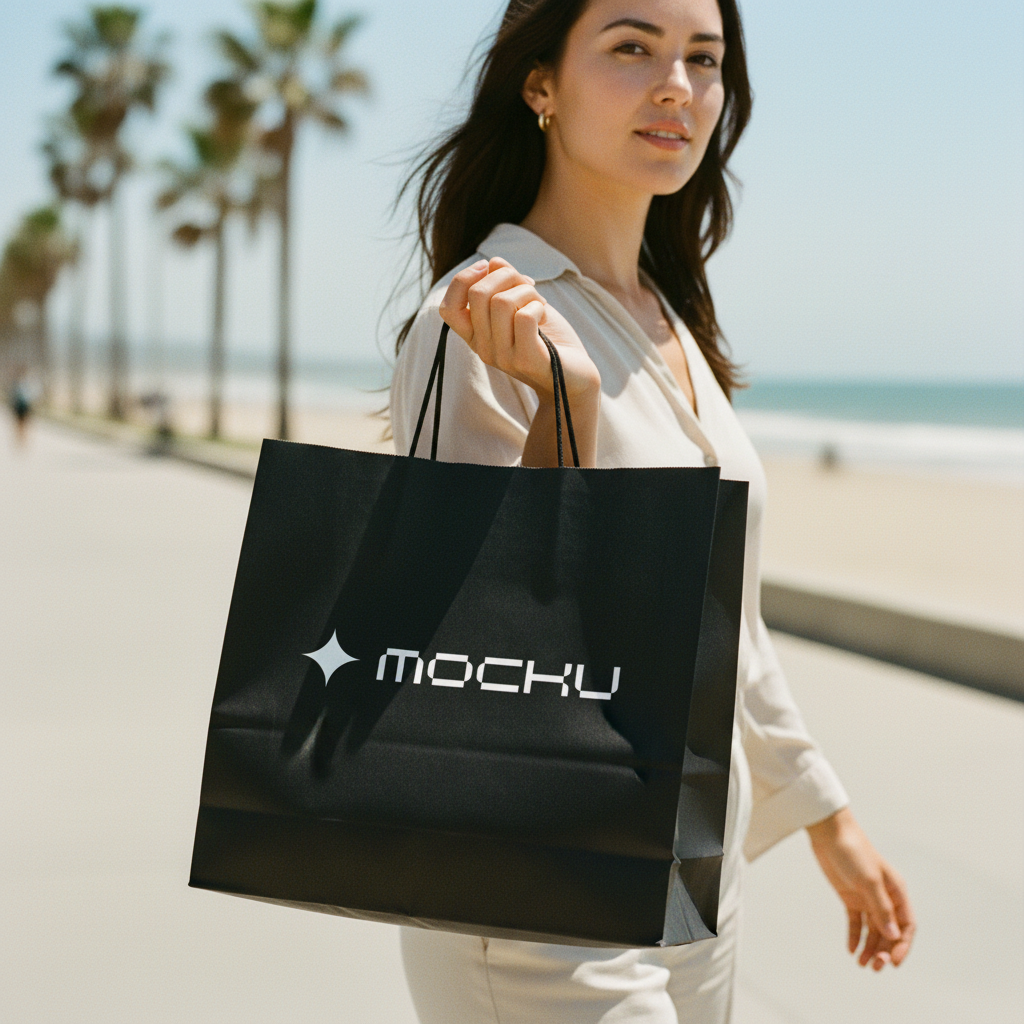 Paper Bag Minimal Light mockup