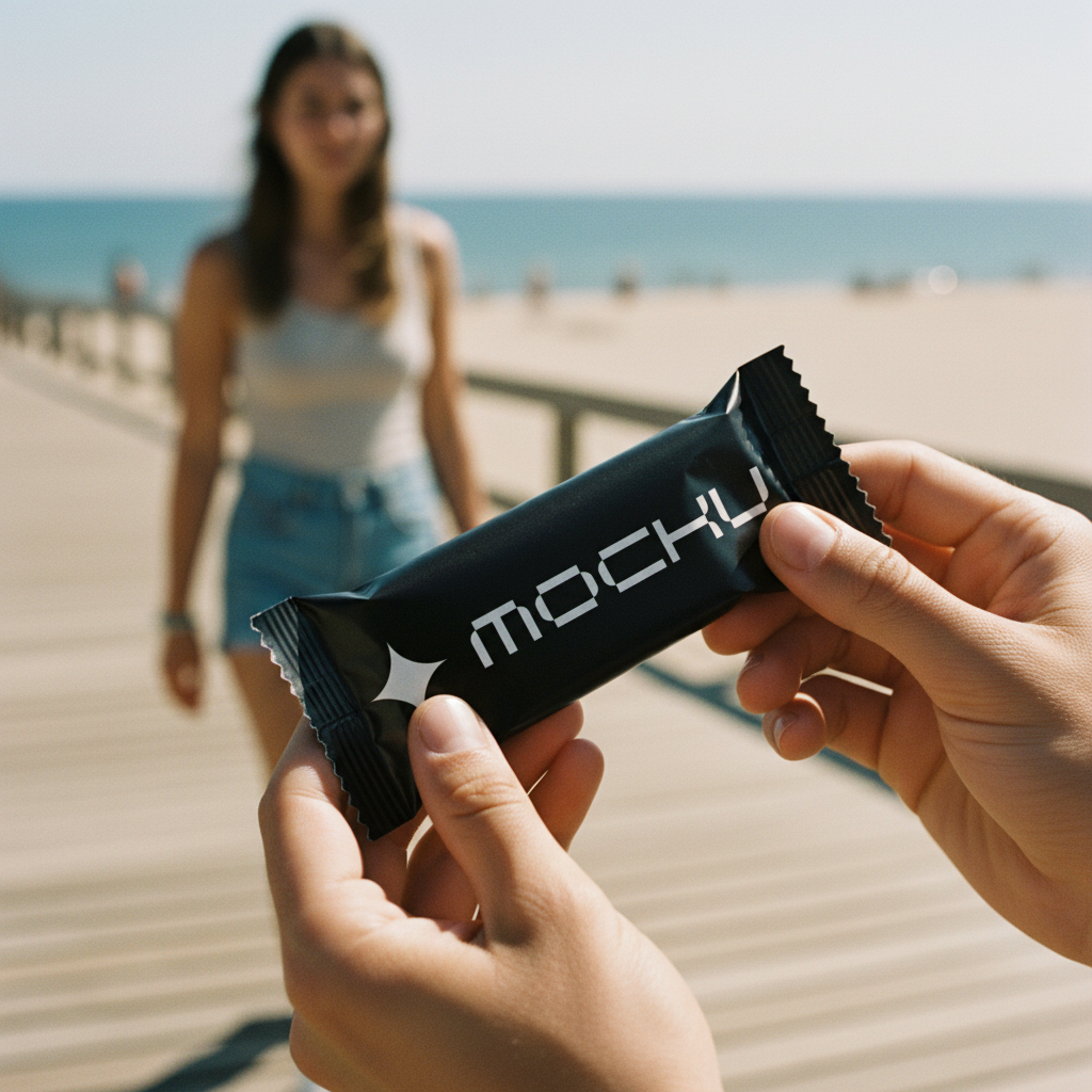 Snack Bar Wrapper Minimal Light mockup