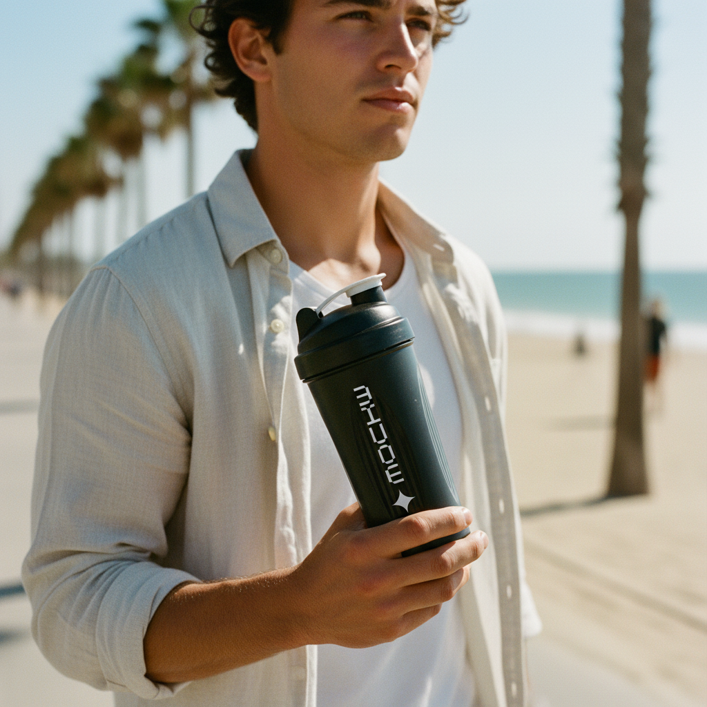 Shaker Bottle Minimal Light mockup