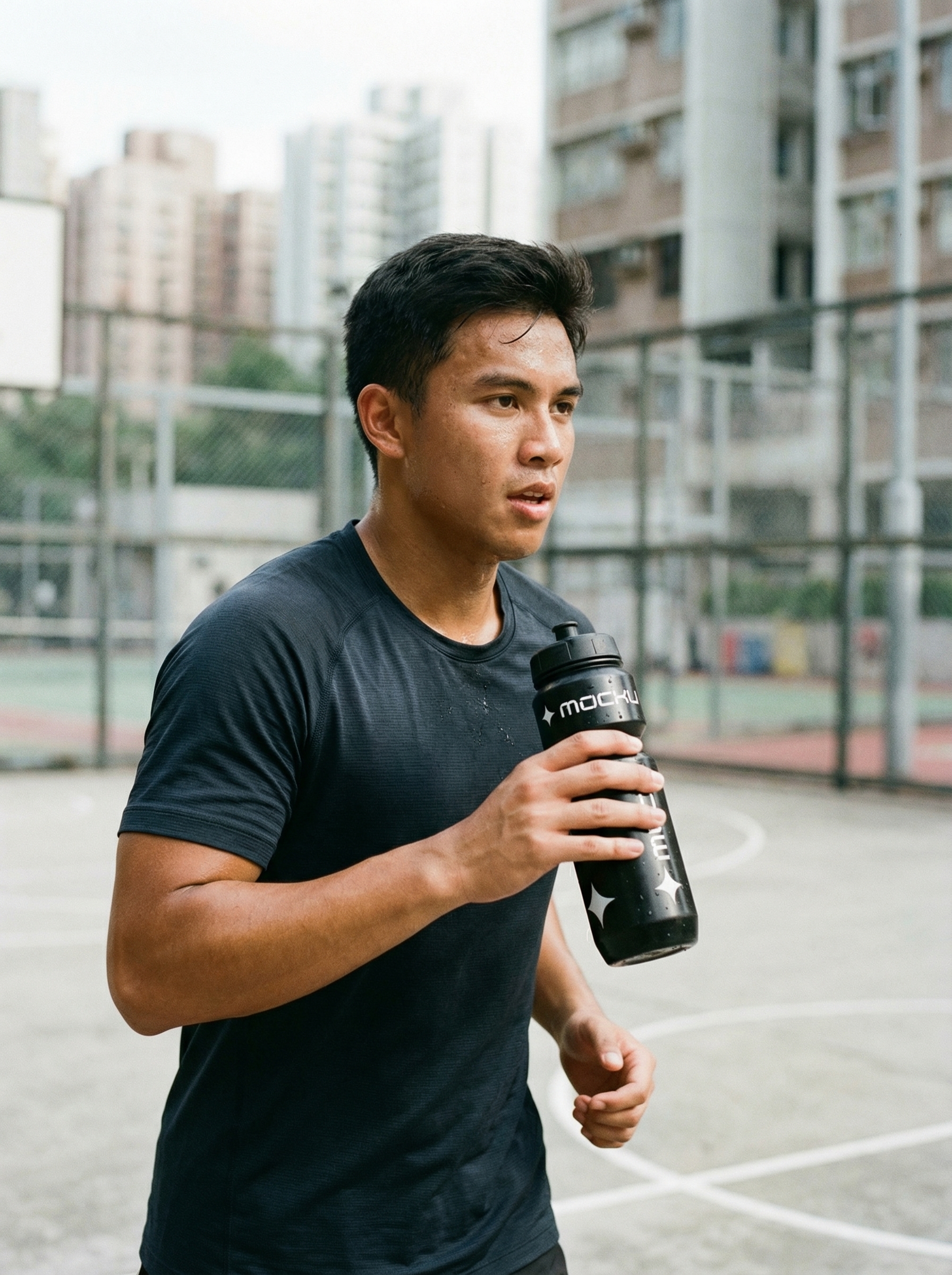 Plastic Water Bottle Minimal Light mockup