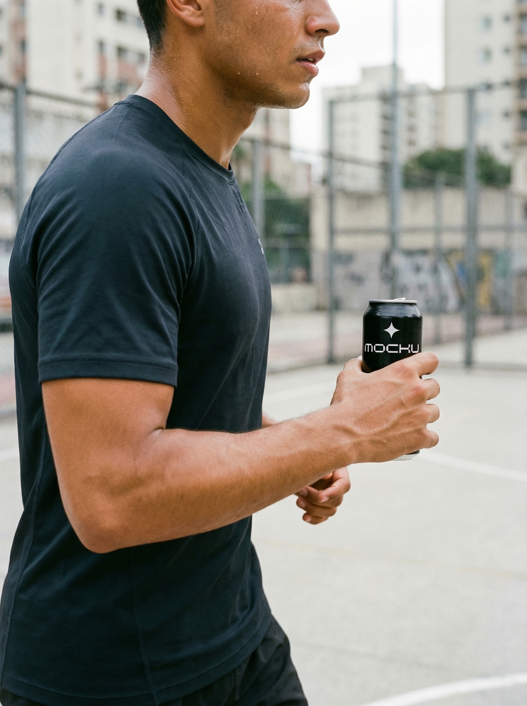 Energy Drink Can Minimal Light mockup