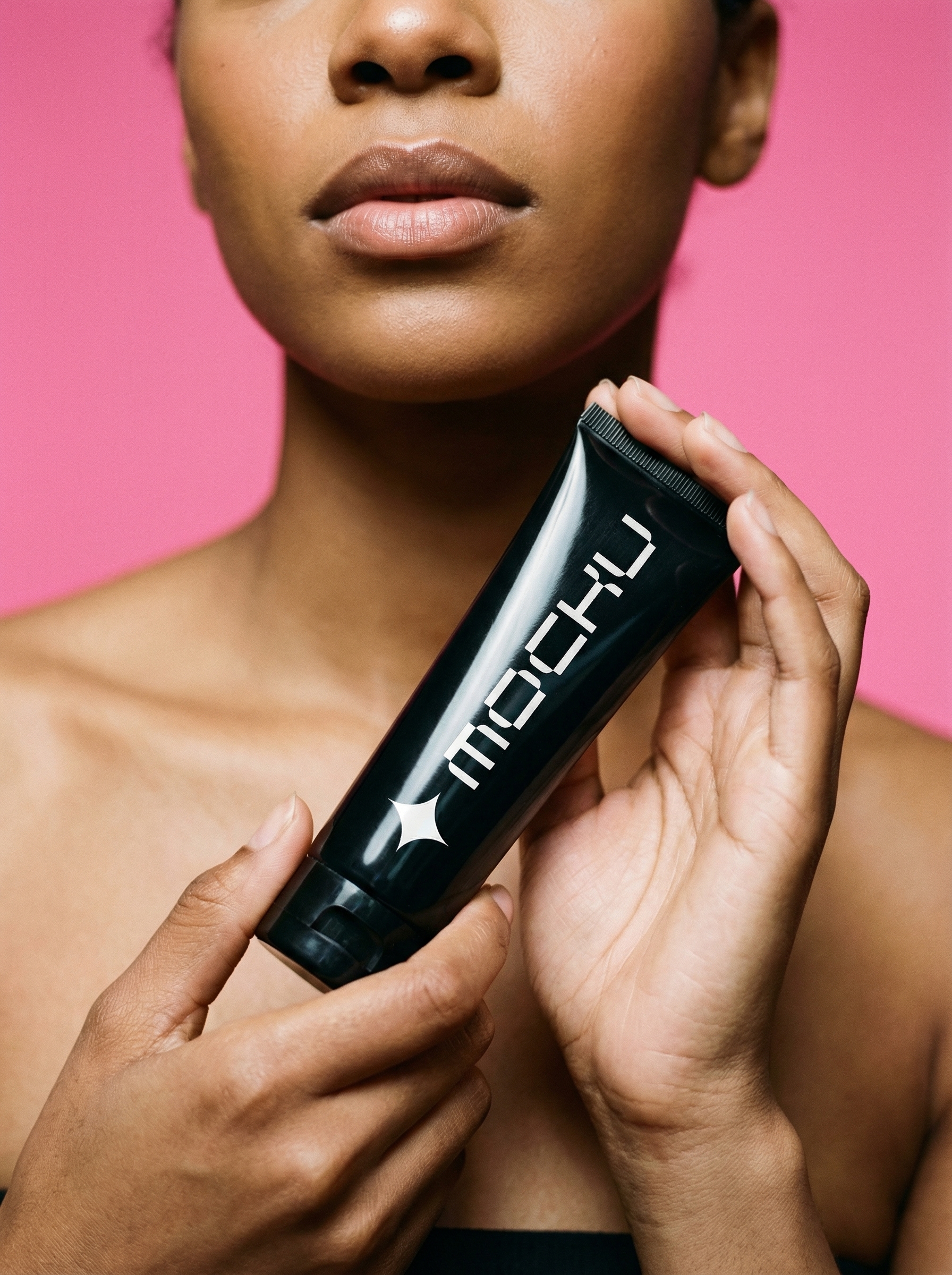 Cosmetic Tube Pink Studio mockup