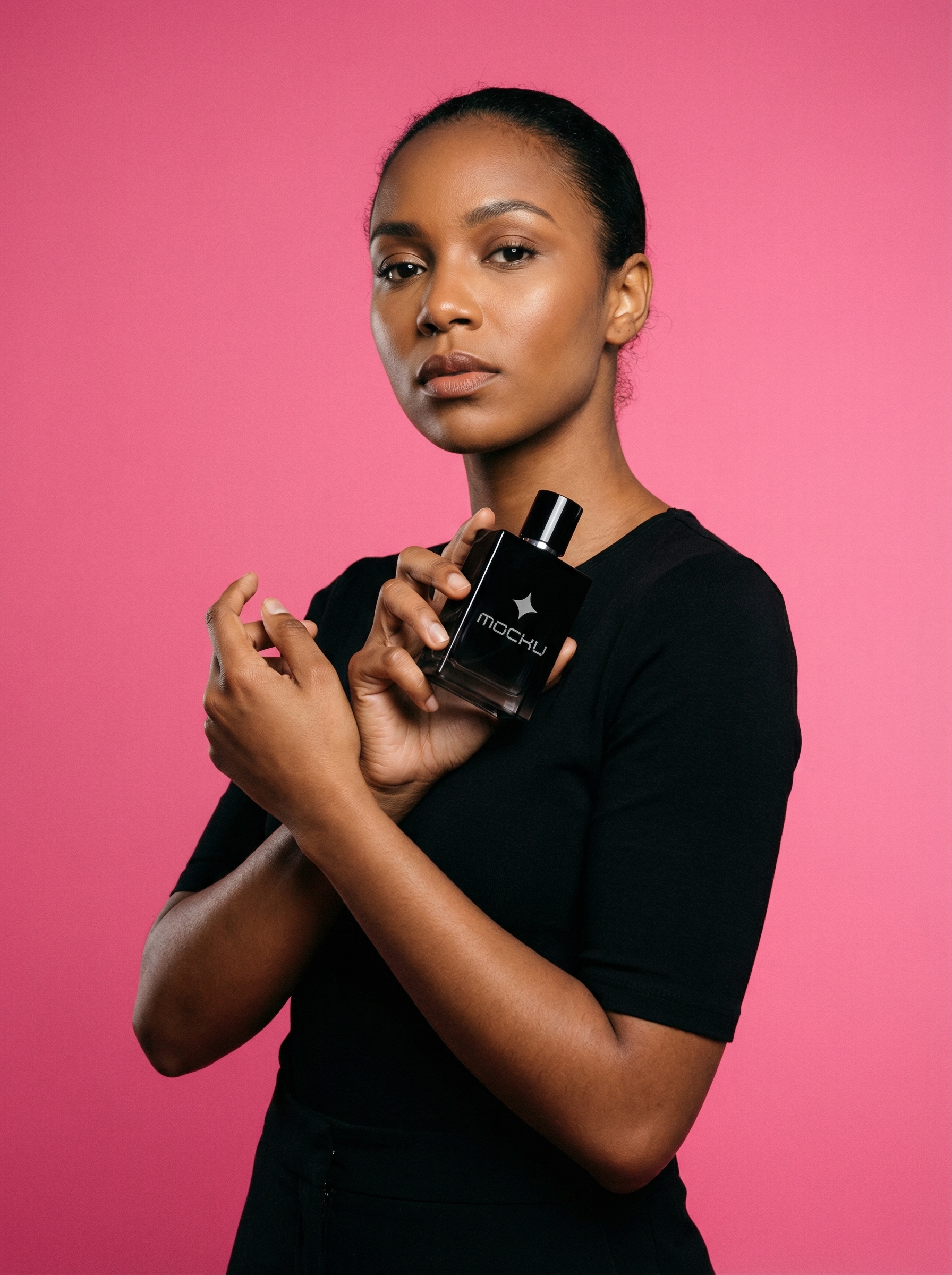 Perfume Bottle Pink Studio mockup