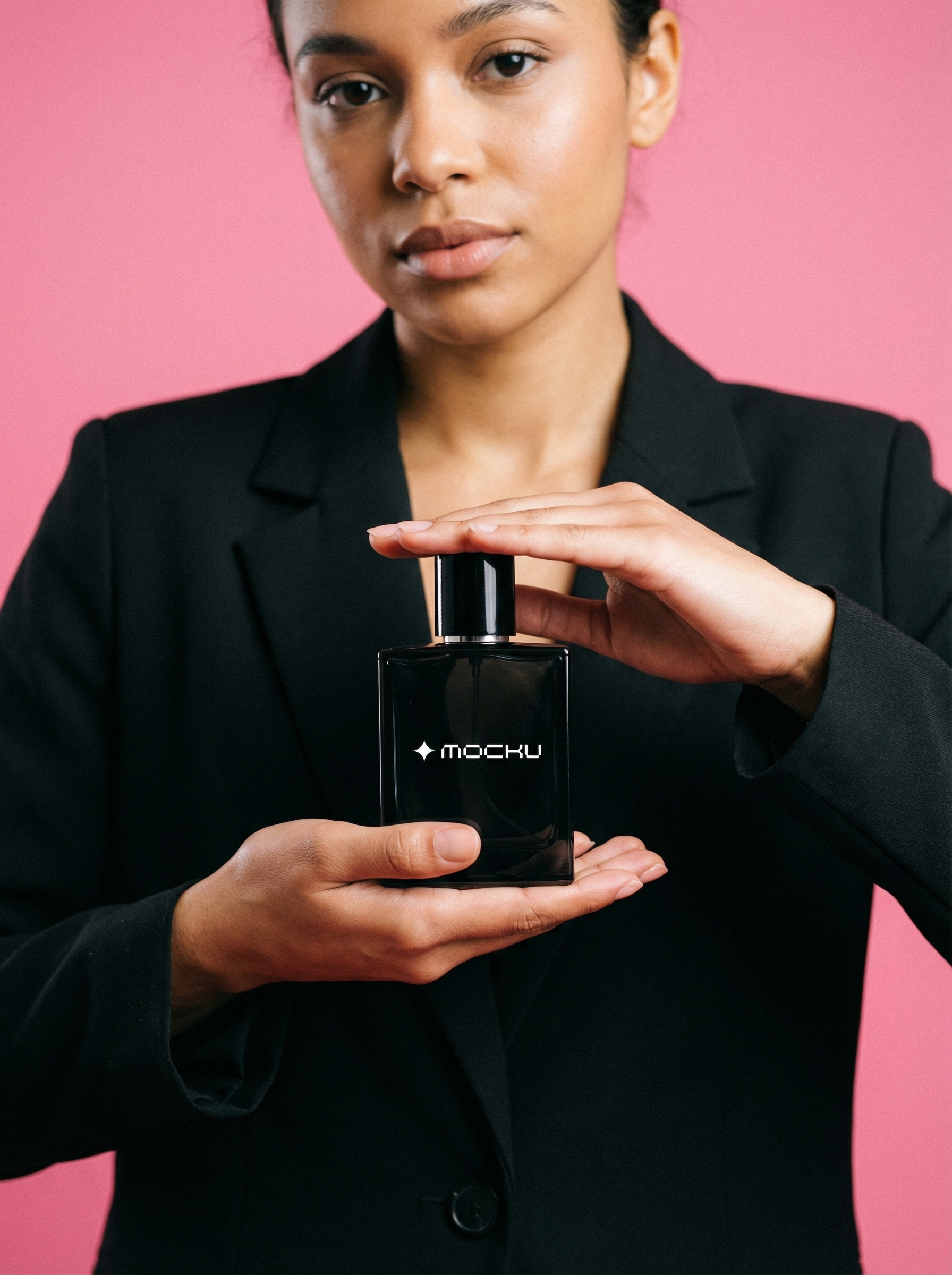 Perfume Bottle Pink Studio mockup