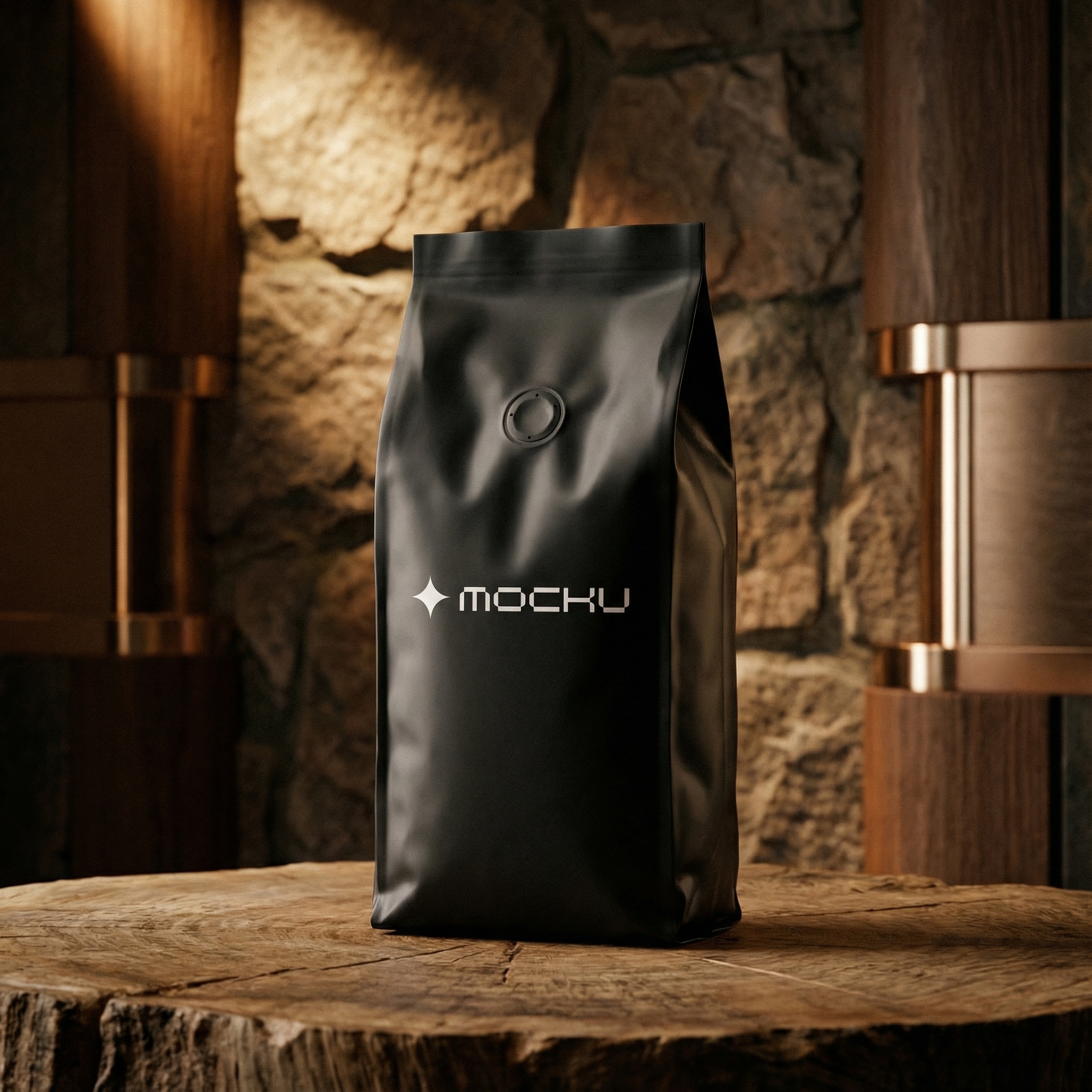 Coffee Bean Bag Raw Nature Luxury mockup