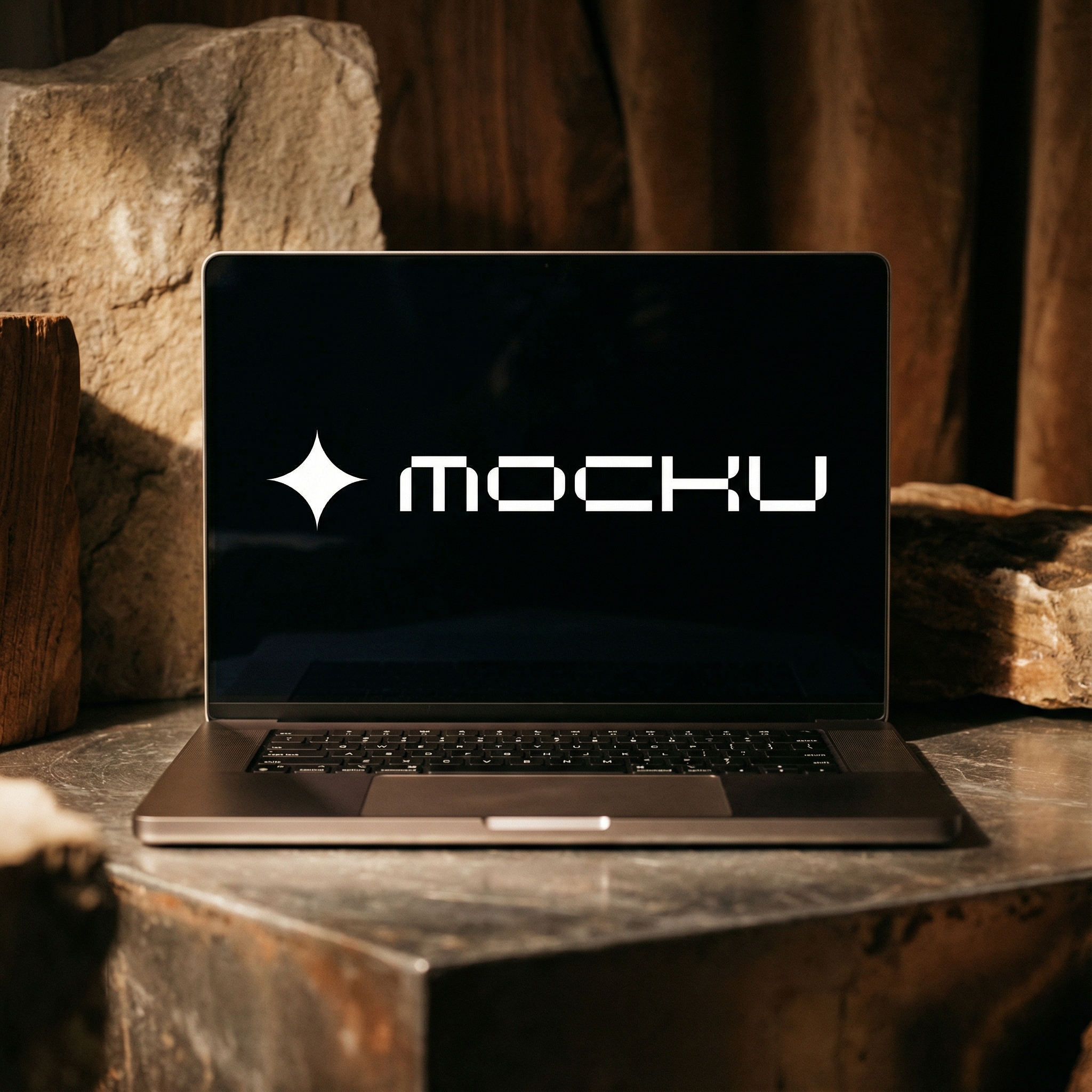 MacBook Pro Raw Nature Luxury mockup