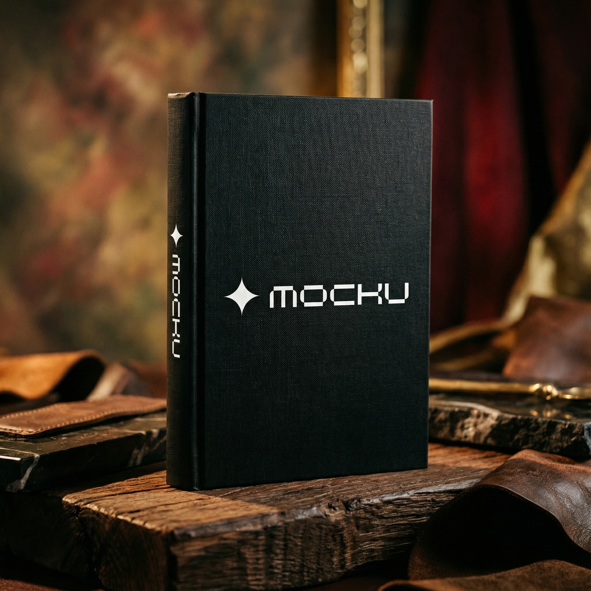 Book Cover Raw Nature Luxury mockup