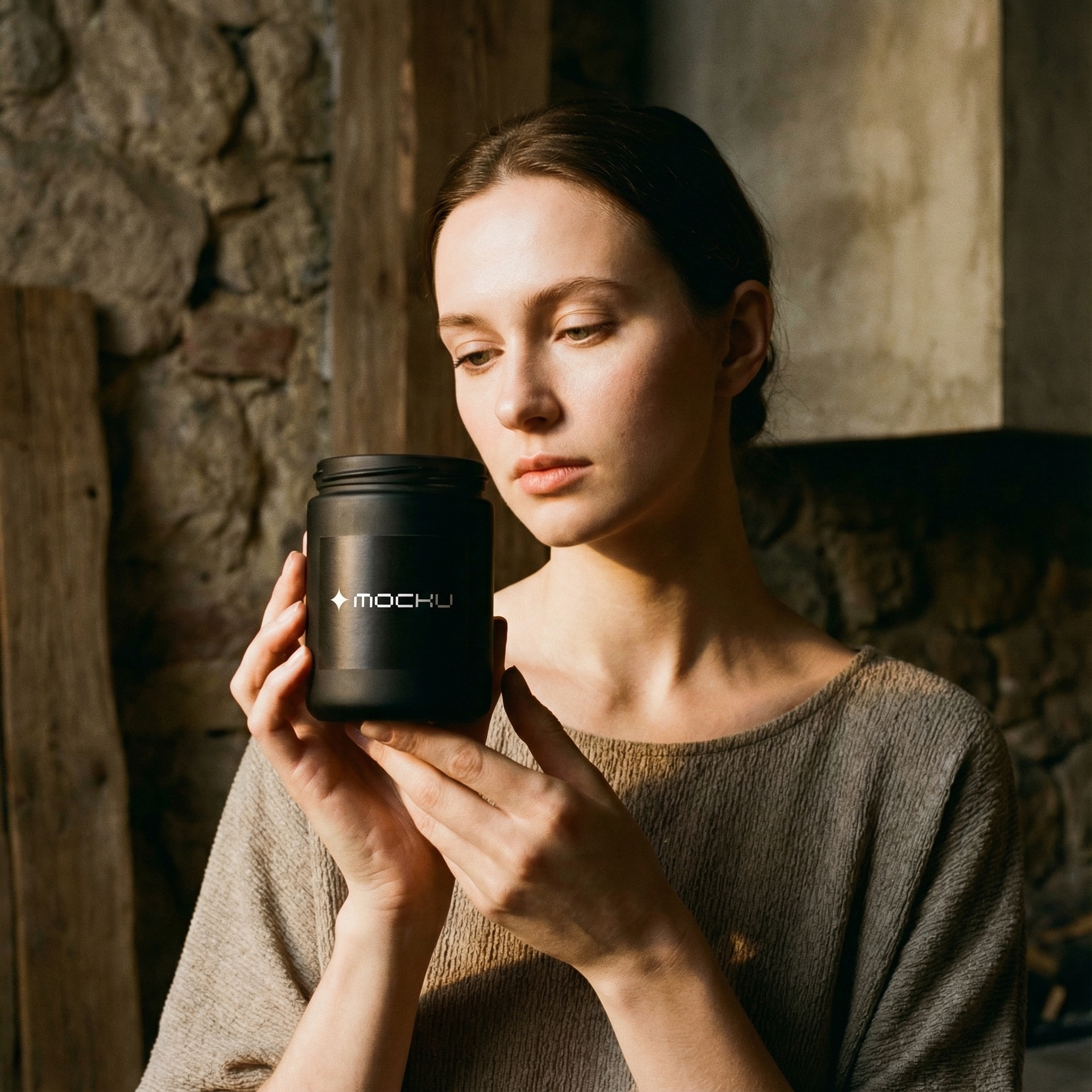 Jar Raw Nature Luxury mockup