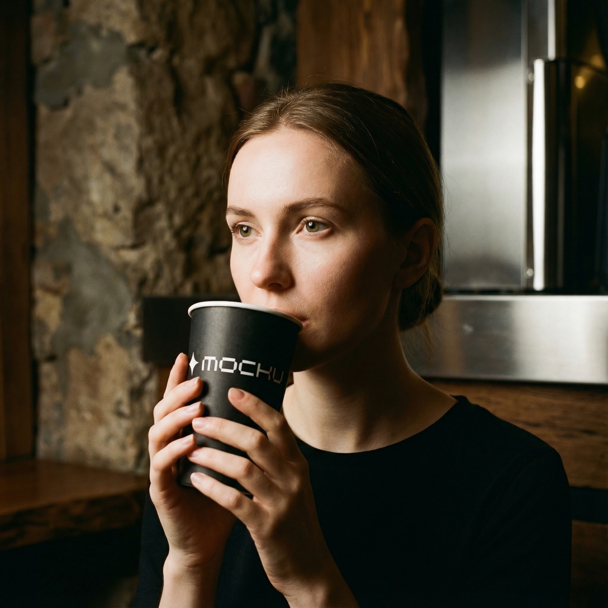 Paper Cup Raw Nature Luxury mockup