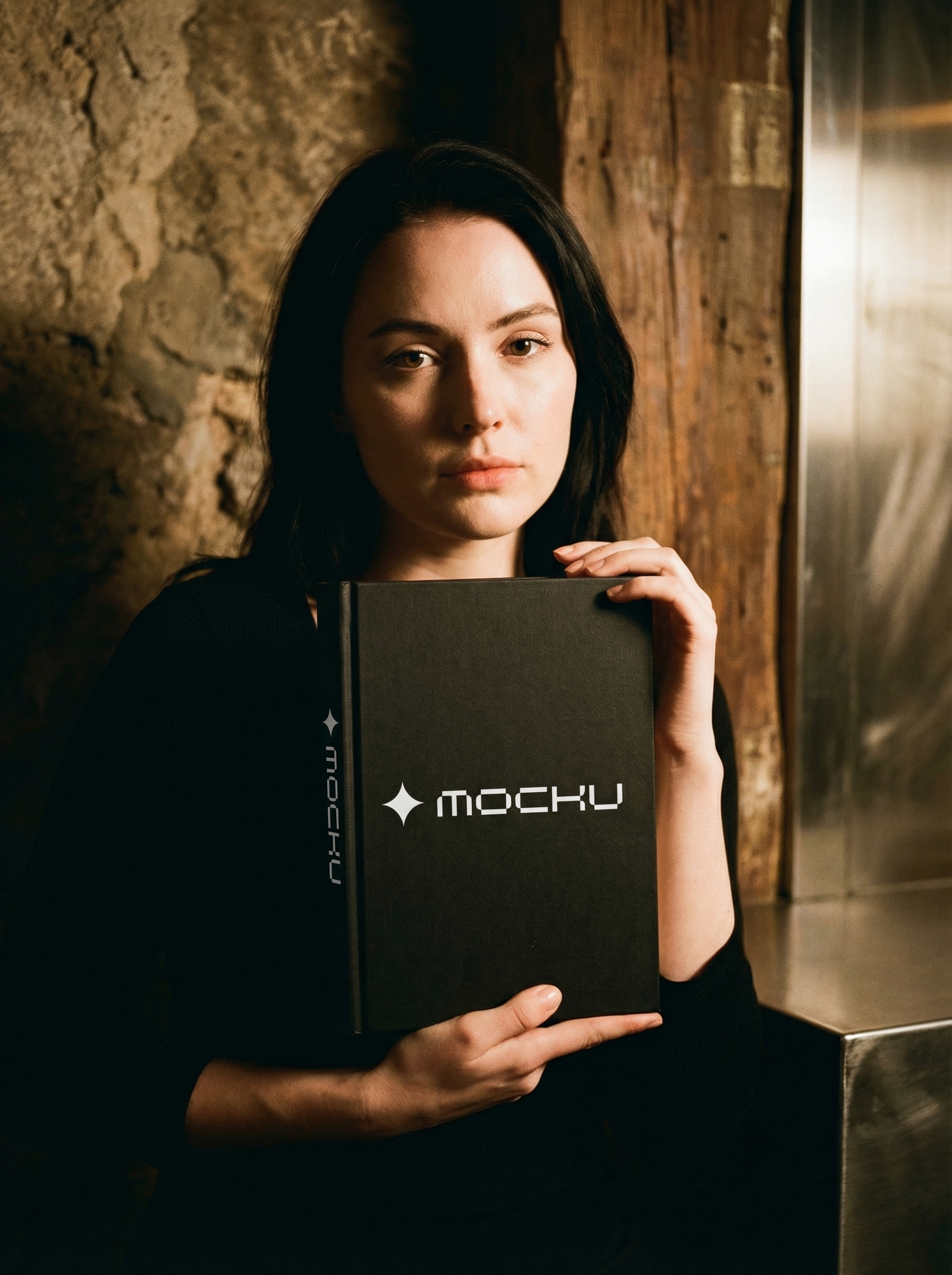 Book Cover Raw Nature Luxury mockup