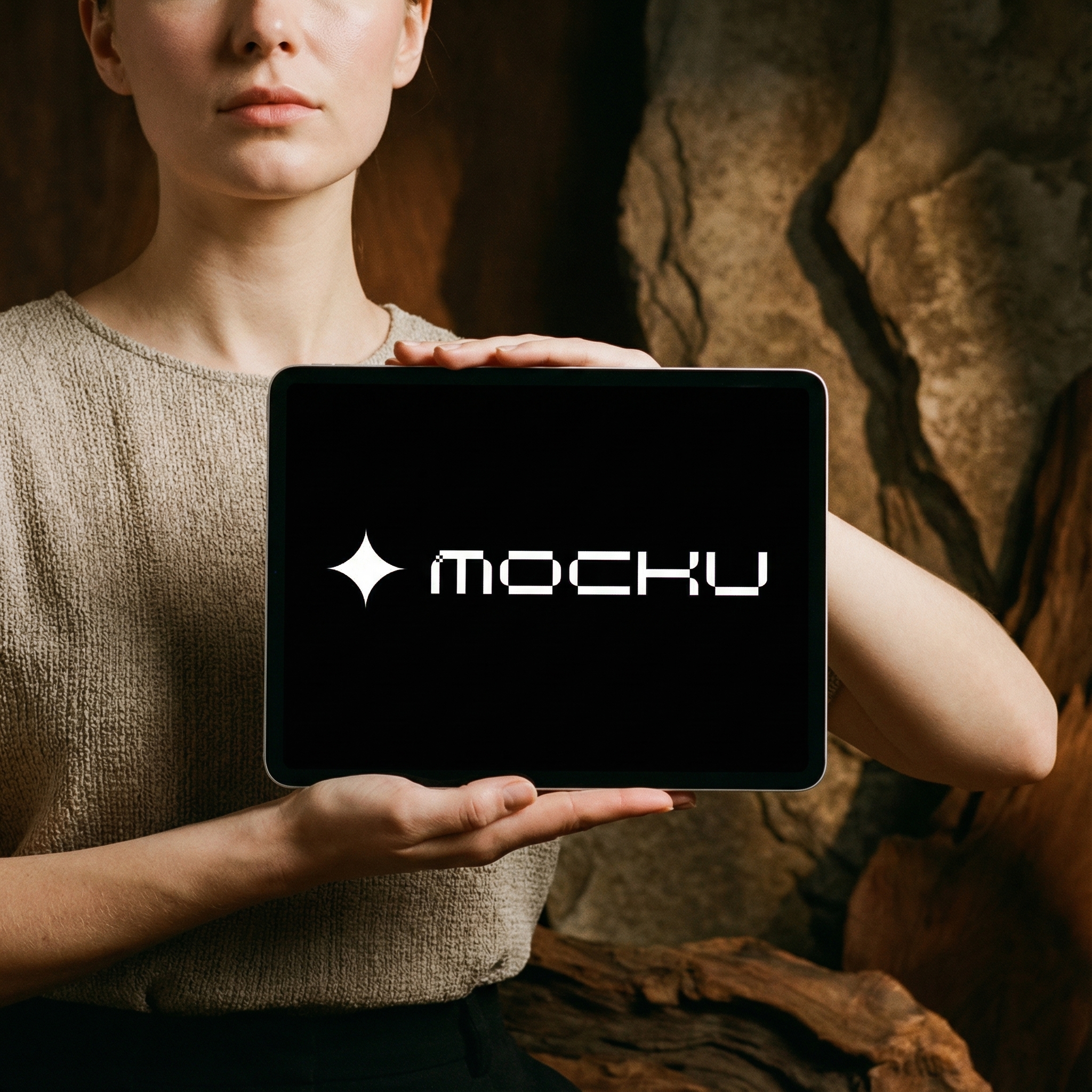 iPad Pro Raw Nature Luxury mockup